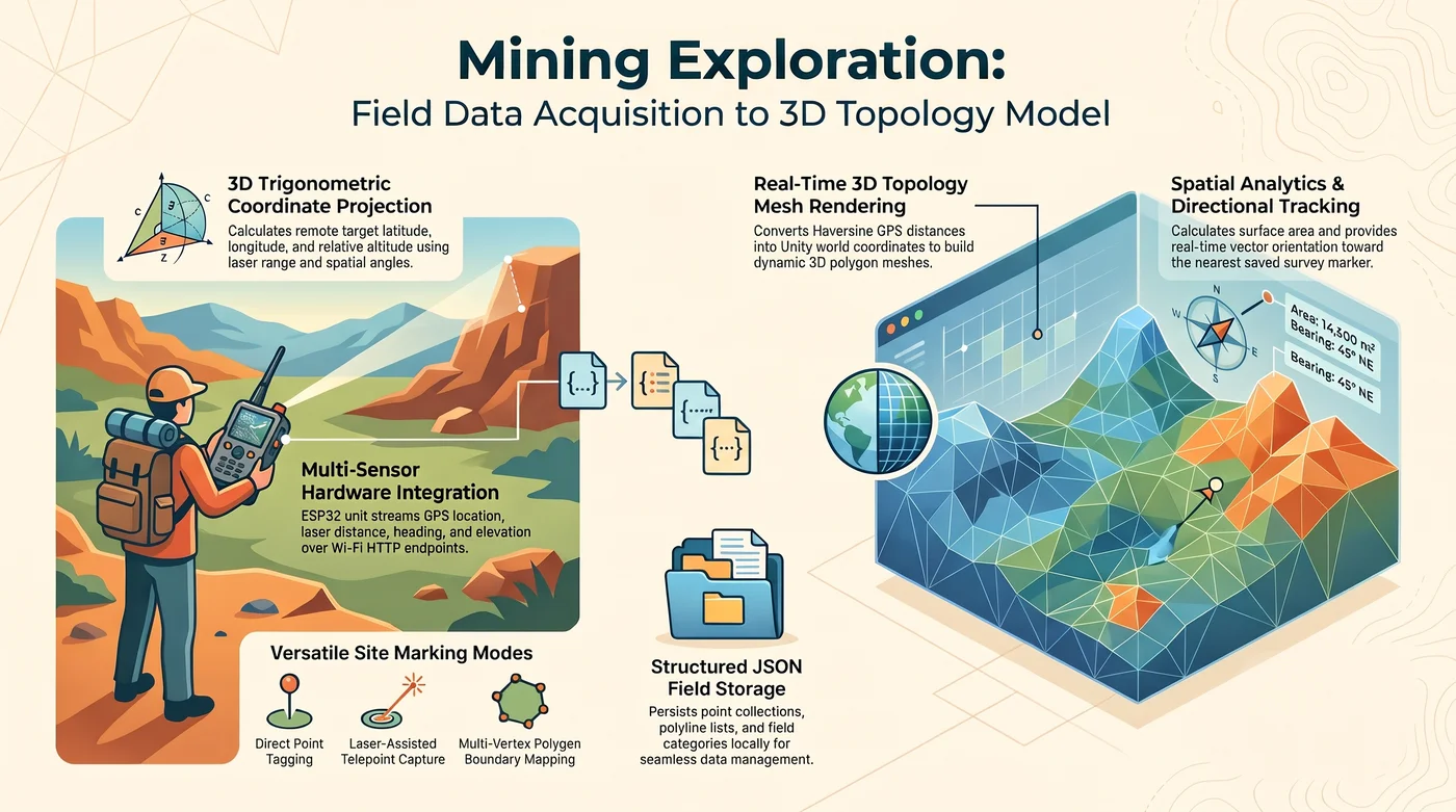 نقشه‌برداری سه‌بعدی و توپولوژی دیجیتال معدن (Digital Quarry Mapping)