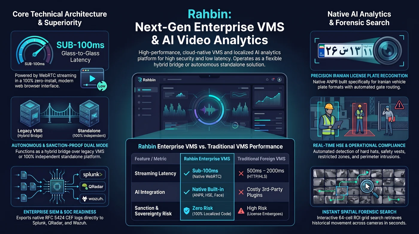 رهبین — پلتفرم هوش مصنوعی دوربین‌های امنیتی (Rahbin AI VMS)